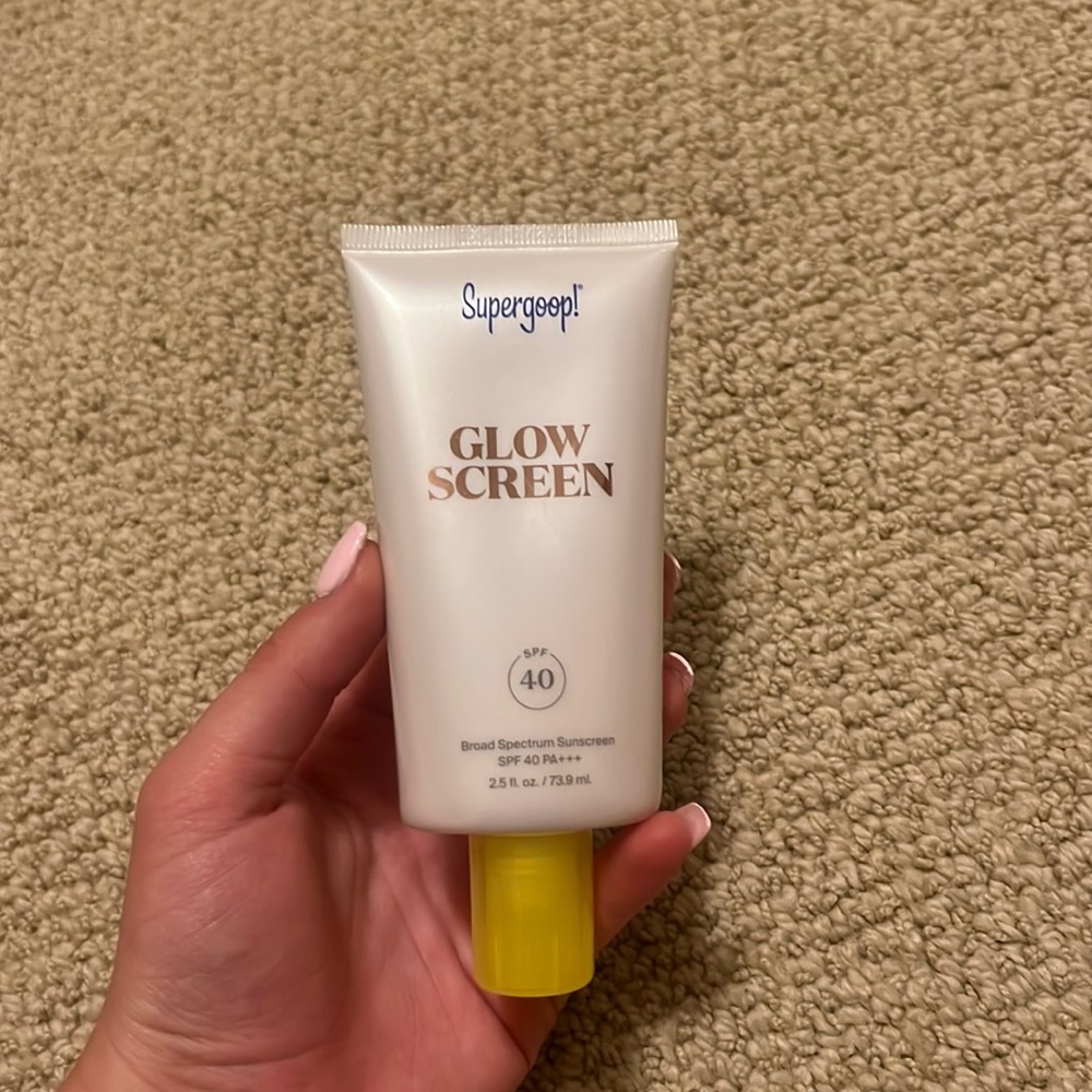 brand new supergoop glow screen
